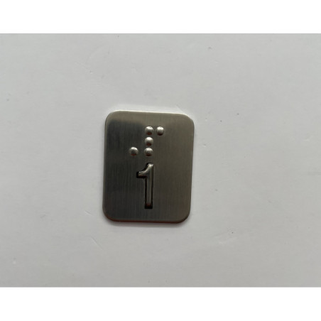 10066303 - PLAQUITA THYSSEN PM-5 BRAILLE " 1 "