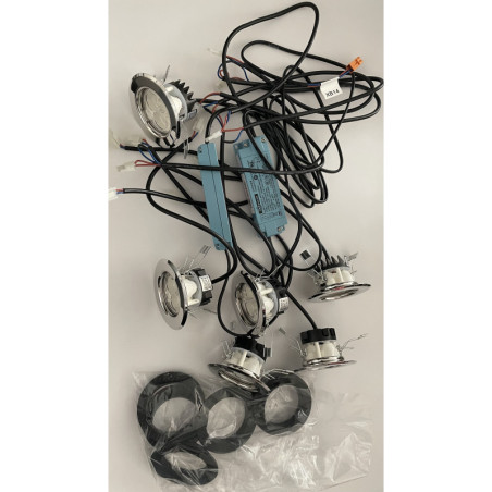 KM788195G06 - KIT 6 LED SPOTLIGHT CHROME KONE