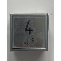 THYSSEN Push-Button SMC-BST LED Blue Braille "4" - 10078438