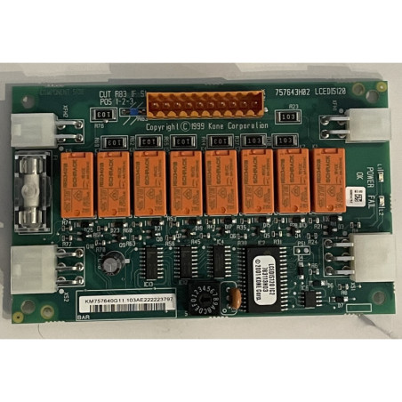 KM757640G11  PCB , LCE  CARTE AFFICHEUR  120 KONE