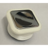 FAA25090M3 PUSH BUTTON, SQUARE WHITE, CHROME FINISH OTIS