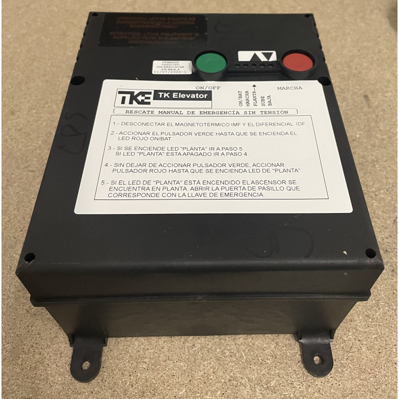 Manual Rescue System 10077384 - FANAMOEL PFRCATHCONV01/01 THYSSEN MANUAL RESCUE SYSTEM