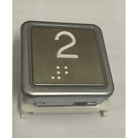 10080048 - BOUTON THYSSEN SM1+ " 2 " BLANC  BRAILLE