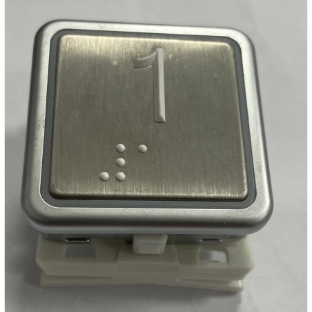 10080047 PULSADOR THYSSEN SH+1 BLANCO BRAILLE