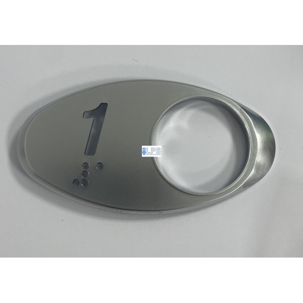 MAA250AY301 CHICKLET "1 "SATIN CHROME WITH BRAILLE OTIS