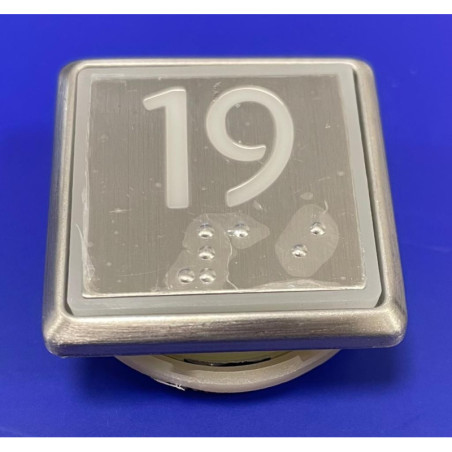 KM50056682G081H019 BUTTON KDS WPF,SQU SURF WH SBS 19 KONE
