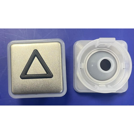 BLXVF0000.MQ Bouton BLX acier m.frontal Braille coller Q acier FM MONTÉ DMG