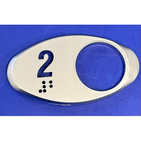 MAA250AY302  CHICKLET '2' CHROME SATINE AVEC BRAILLE OTIS