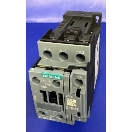 3RT6025-1BF40 Contactor  DC 110 V AC3 7.5 kW 400 V