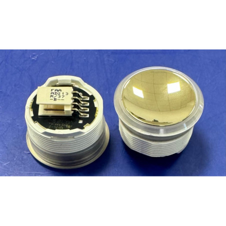 FAA25090AD213 BUTTON, ILLUM. BLUE GOLD FINISH (MCS)