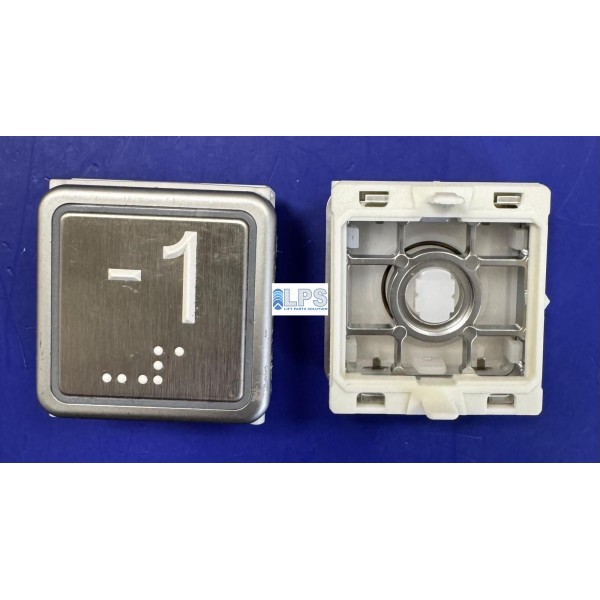 THYSSEN 10080045   WHITE BUTTON SM1+ " -1 " WITH  BRAILLE THYSSEN