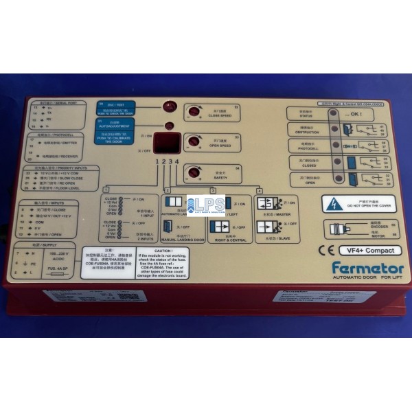 Fermator – Boitier VVVF4+ Etiquette en Anglais et en Mandarin Modèle standard. Ne convient pas pour les Schindler Neuf
