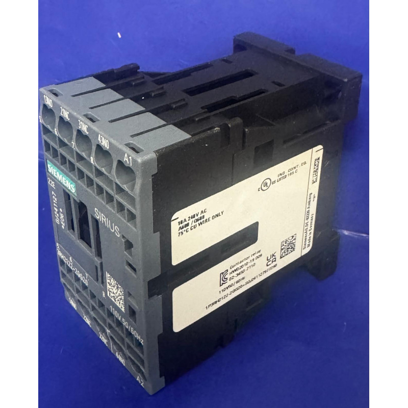 GAA613KL1    CONTACTOR RELAY 110VAC W/FWR 2NO+2NC S00(RES) SIEMENS