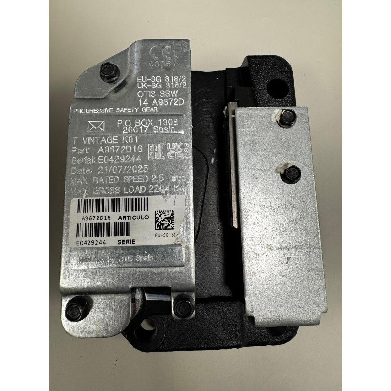 OTIS  A9672D16   LEFT HAND PROGRESSIVE SAFETY GEAR OTIS