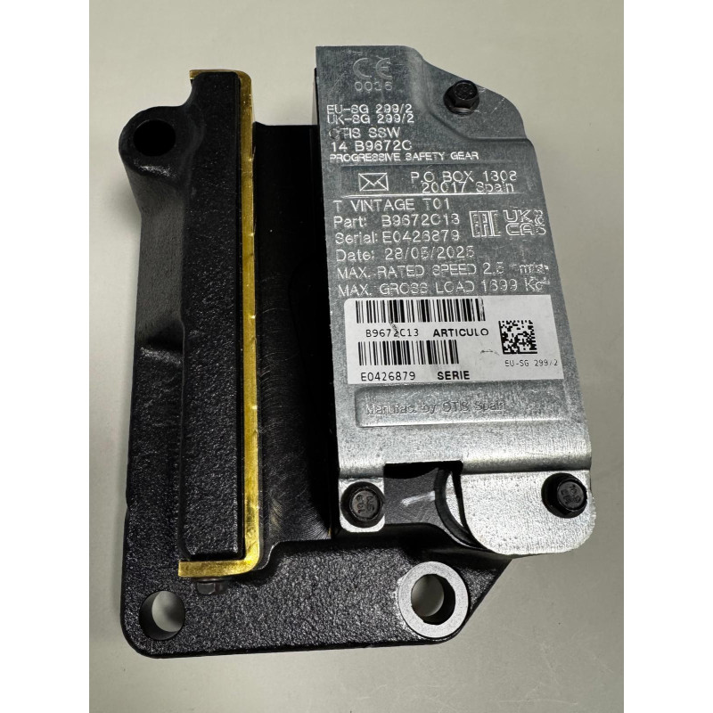 OTIS B9672C13  RIGHT HAND PROGRESSIVE SAFETY GEAR OTIS