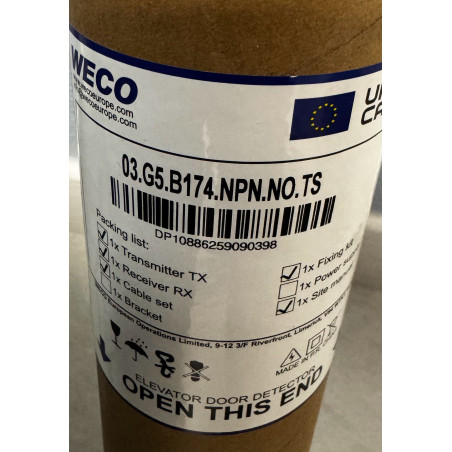 03.G5.B174.NPN.NO.TS infrared curtain G5 9MM 36 diodes 174 beams NPN/NO - TS connector - H2000 WECO