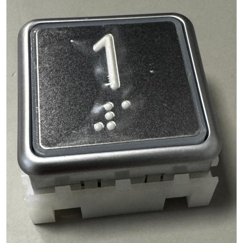 10078690 PULSADOR THYSSEN  "1"  BRAILLE