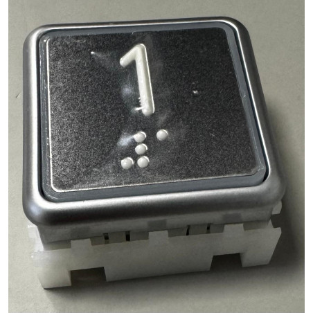 10078690 BUTTON  THYSSEN  "1"  BRAILLE